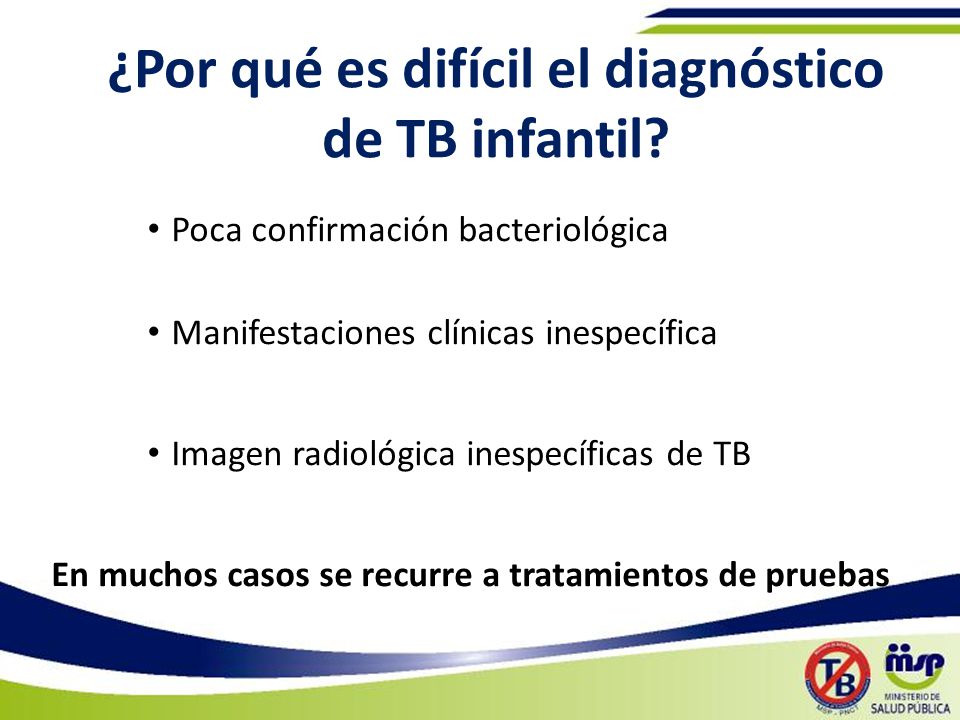 ¿Por qué es difícil el diagnóstico de TB infantil