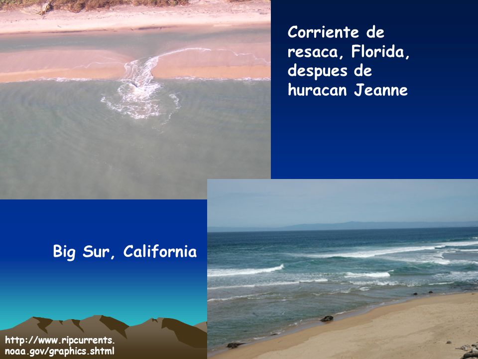 Corriente de resaca, Florida, despues de huracan Jeanne