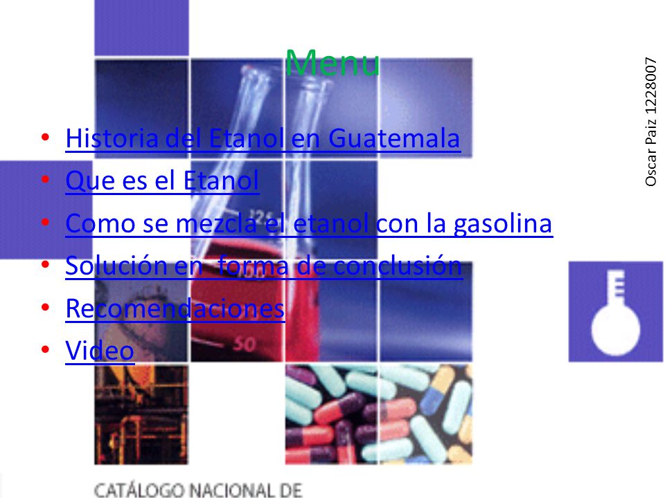 Menu Historia del Etanol en Guatemala Que es el Etanol