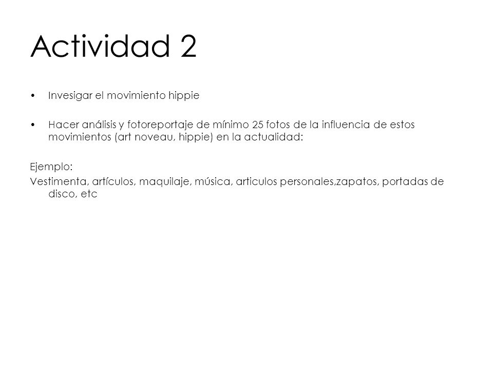 Actividad 2 Invesigar el movimiento hippie