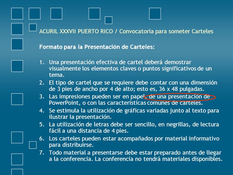ACURIL XXXVII PUERTO RICO / Convocatoria para someter Carteles