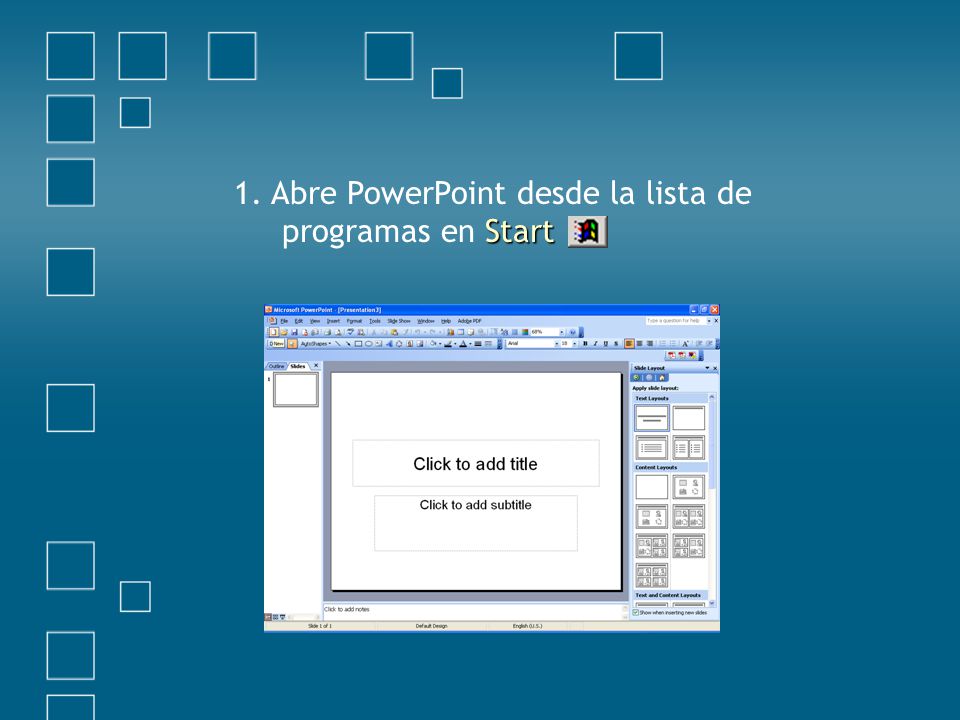 1. Abre PowerPoint desde la lista de programas en Start