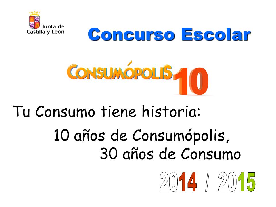 Concurso Escolar Tu Consumo tiene historia: 10 años de Consumópolis,