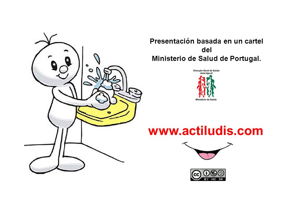 Presentación basada en un cartel Ministerio de Salud de Portugal.