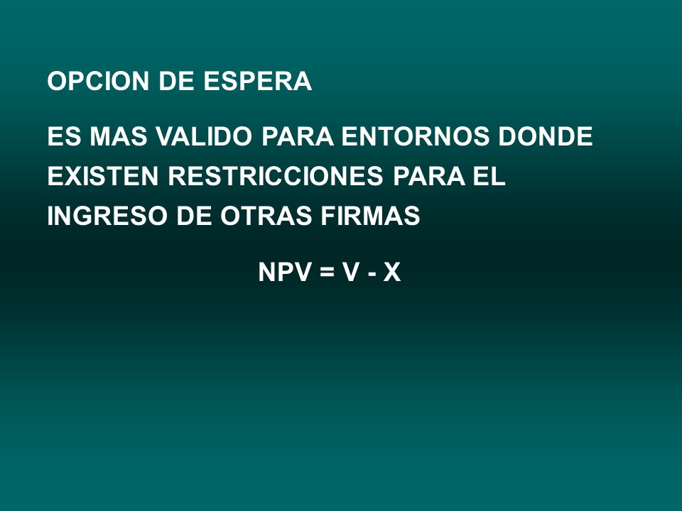OPCION DE ESPERA ES MAS VALIDO PARA ENTORNOS DONDE EXISTEN RESTRICCIONES PARA EL INGRESO DE OTRAS FIRMAS.