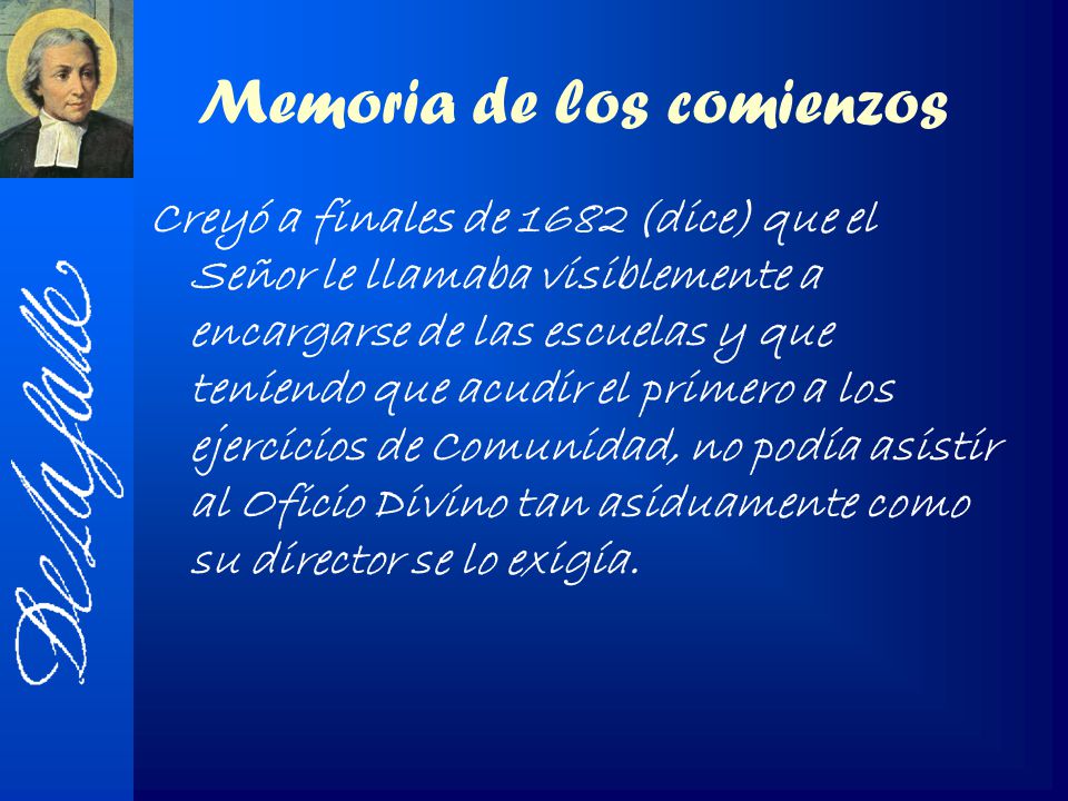 Memoria de los comienzos