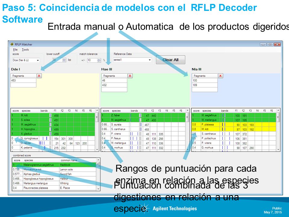 Paso 5: Coincidencia de modelos con el RFLP Decoder Software