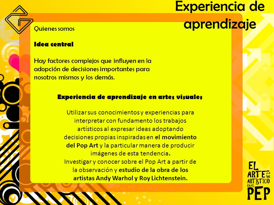 Experiencia de aprendizaje