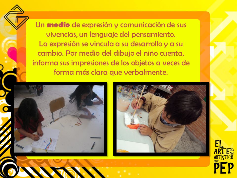 Un medio de expresión y comunicación de sus vivencias, un lenguaje del pensamiento.