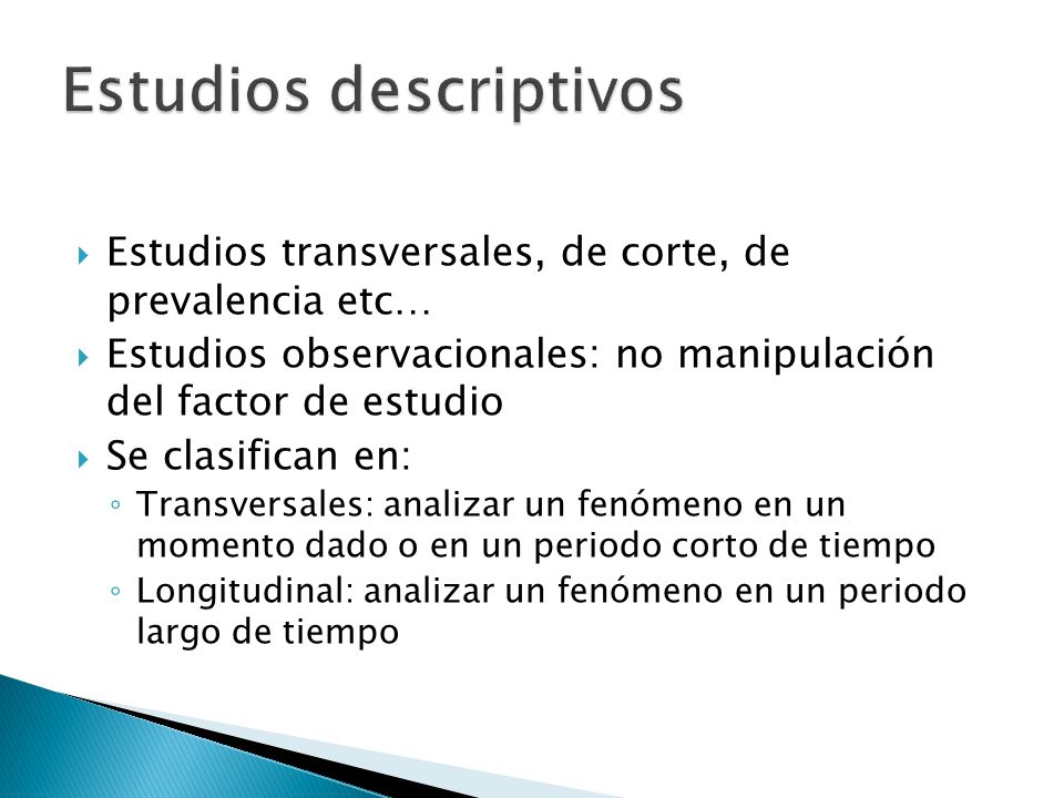 Estudios descriptivos