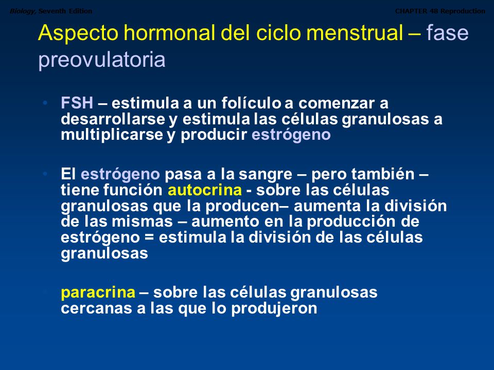 Aspecto hormonal del ciclo menstrual – fase preovulatoria