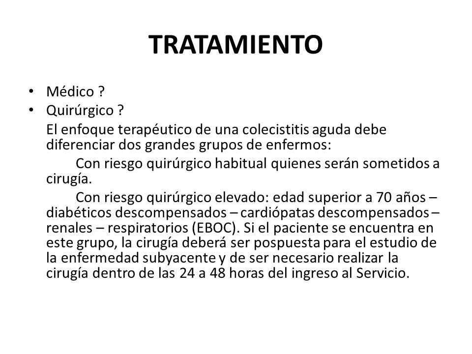 TRATAMIENTO Médico Quirúrgico