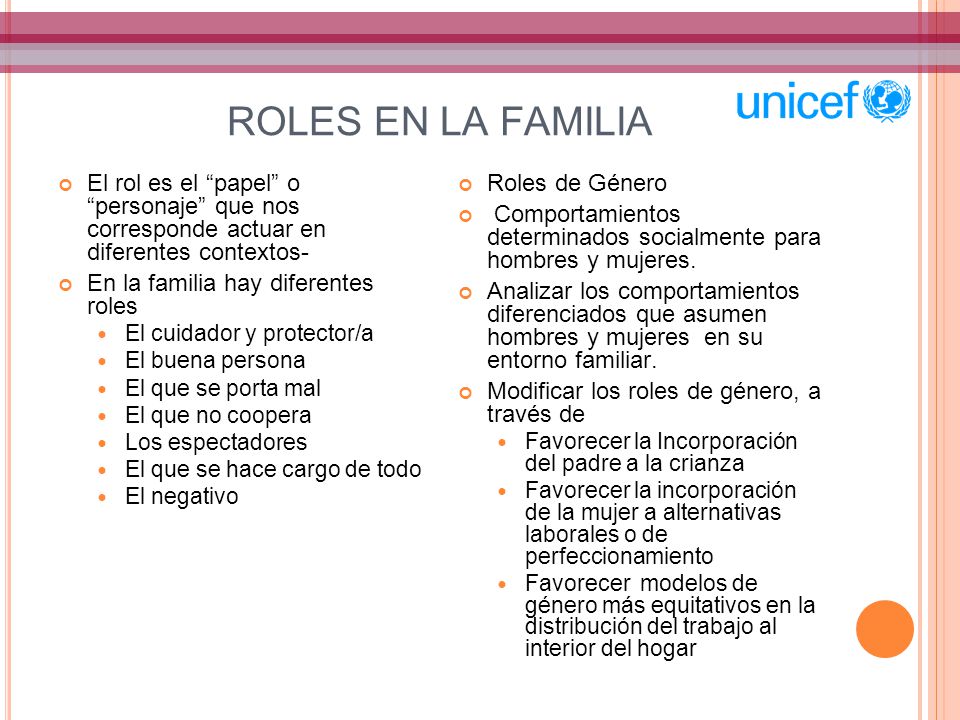 ROLES EN LA FAMILIA El rol es el papel o personaje que nos corresponde actuar en diferentes contextos-