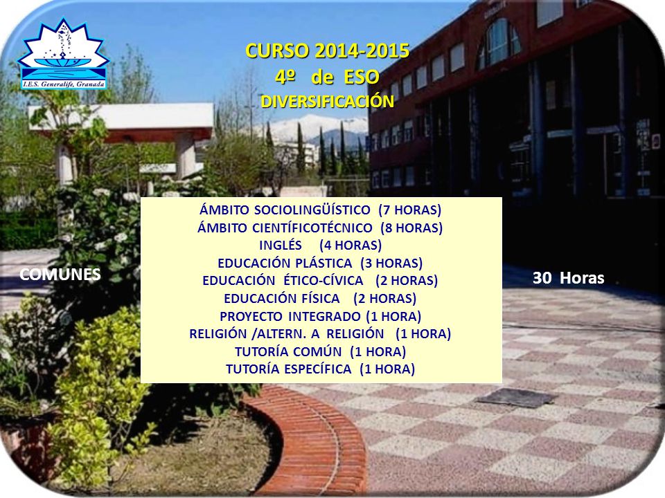 CURSO º de ESO DIVERSIFICACIÓN