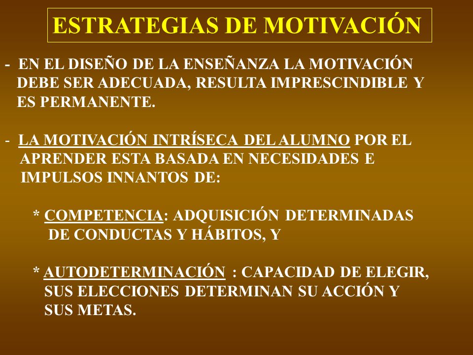 ESTRATEGIAS DE MOTIVACIÓN