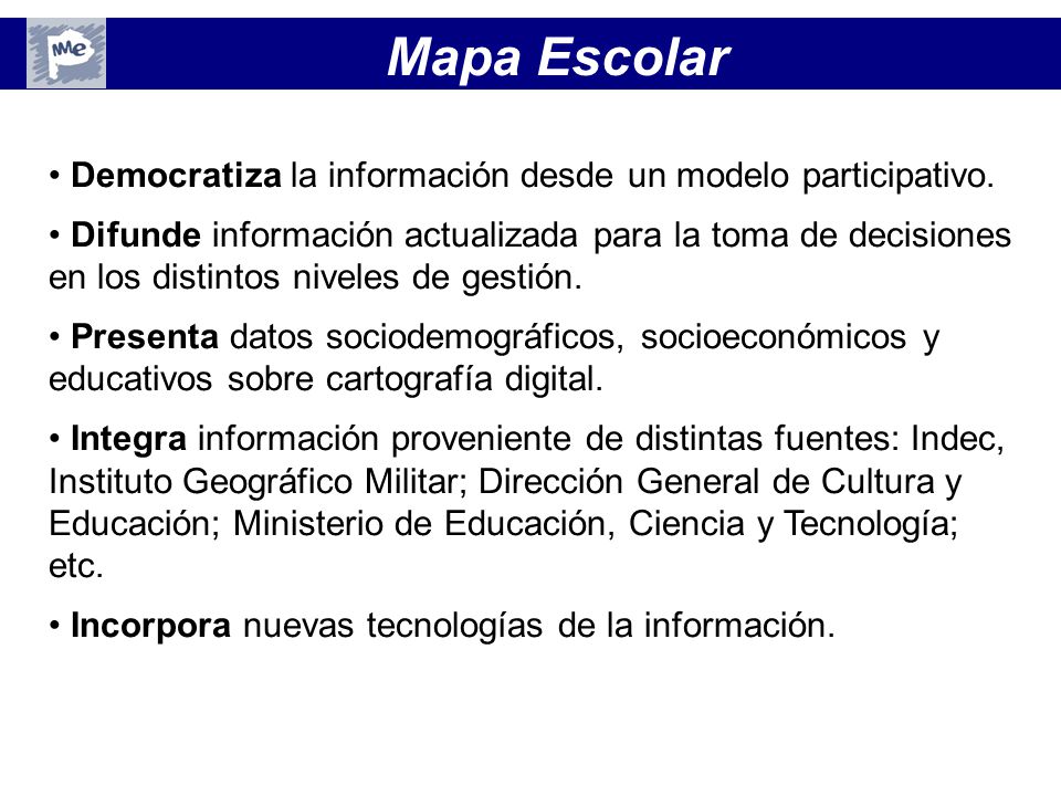 Mapa Escolar Democratiza la información desde un modelo participativo.