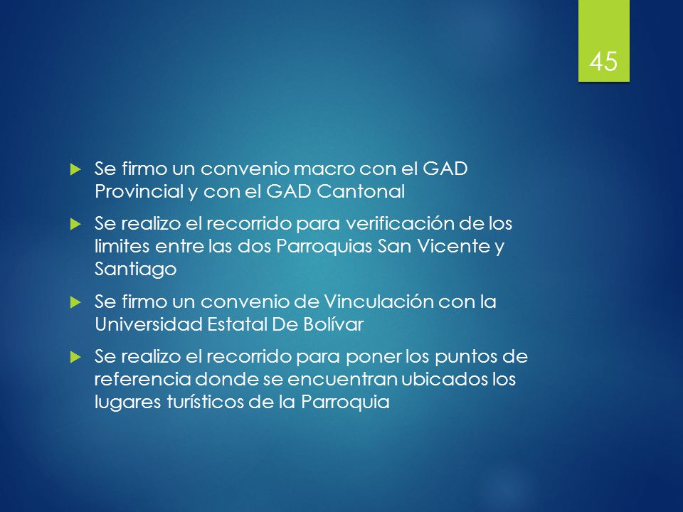 Se firmo un convenio macro con el GAD Provincial y con el GAD Cantonal