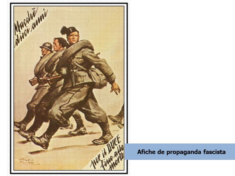 Afiche de propaganda fascista