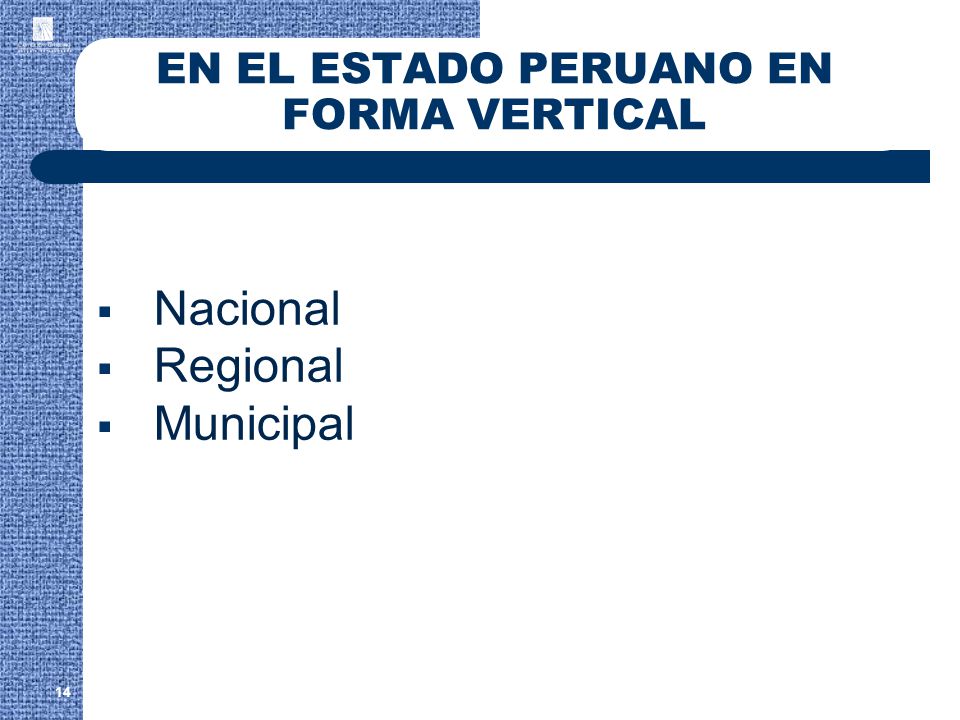 EN EL ESTADO PERUANO EN FORMA VERTICAL