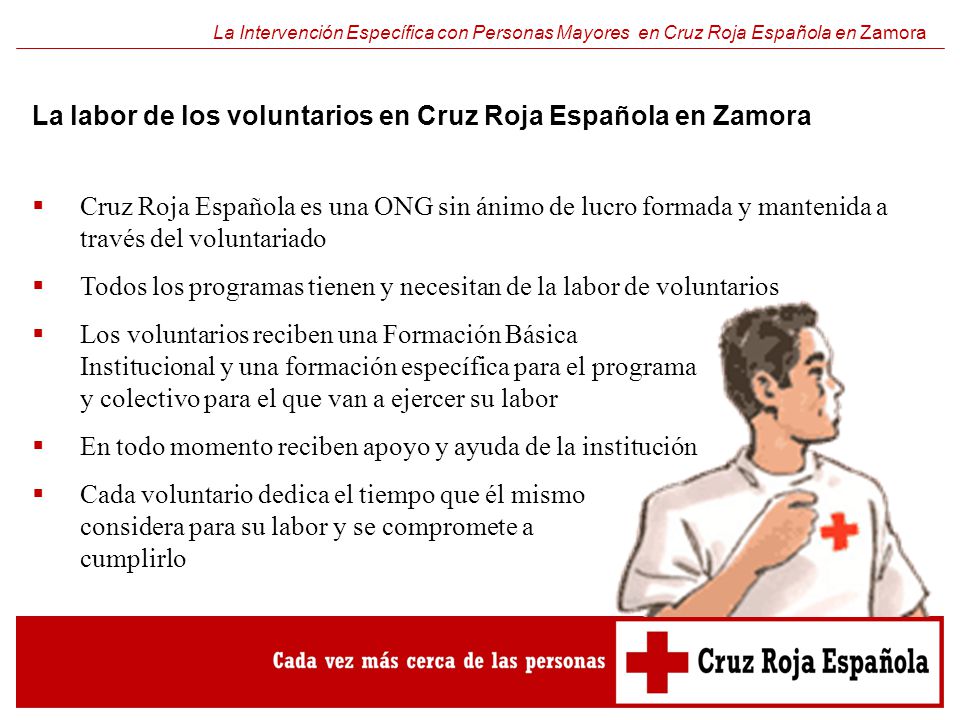 La labor de los voluntarios en Cruz Roja Española en Zamora