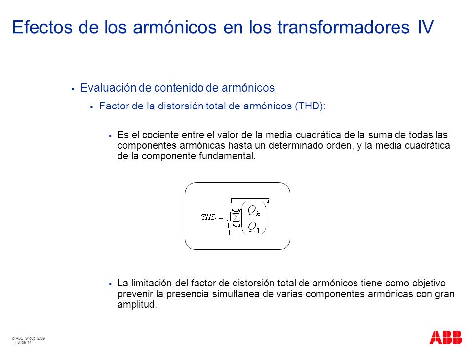 Efectos de los armónicos en los transformadores IV