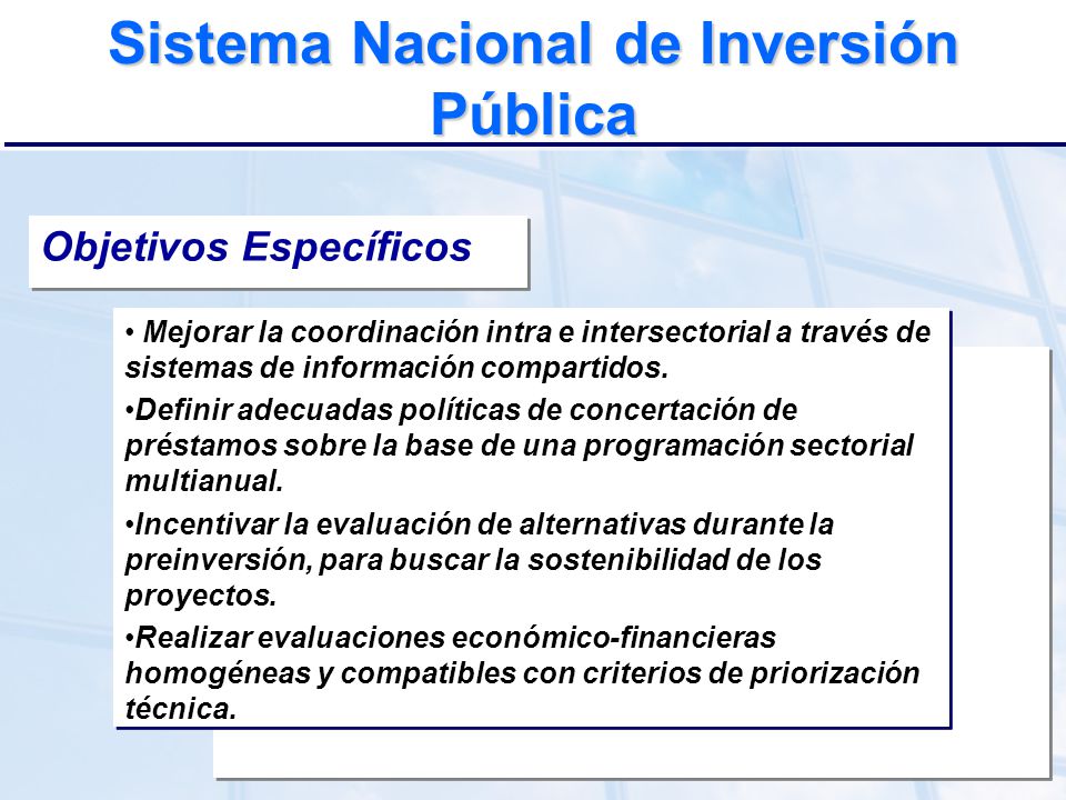 Sistema Nacional de Inversión Pública