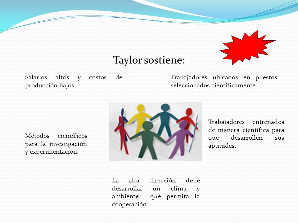 Taylor sostiene: Salarios altos y costos de producción bajos.