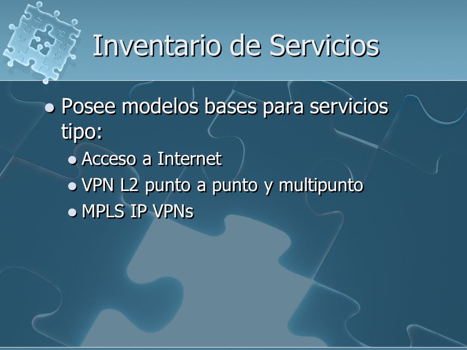Inventario de Servicios