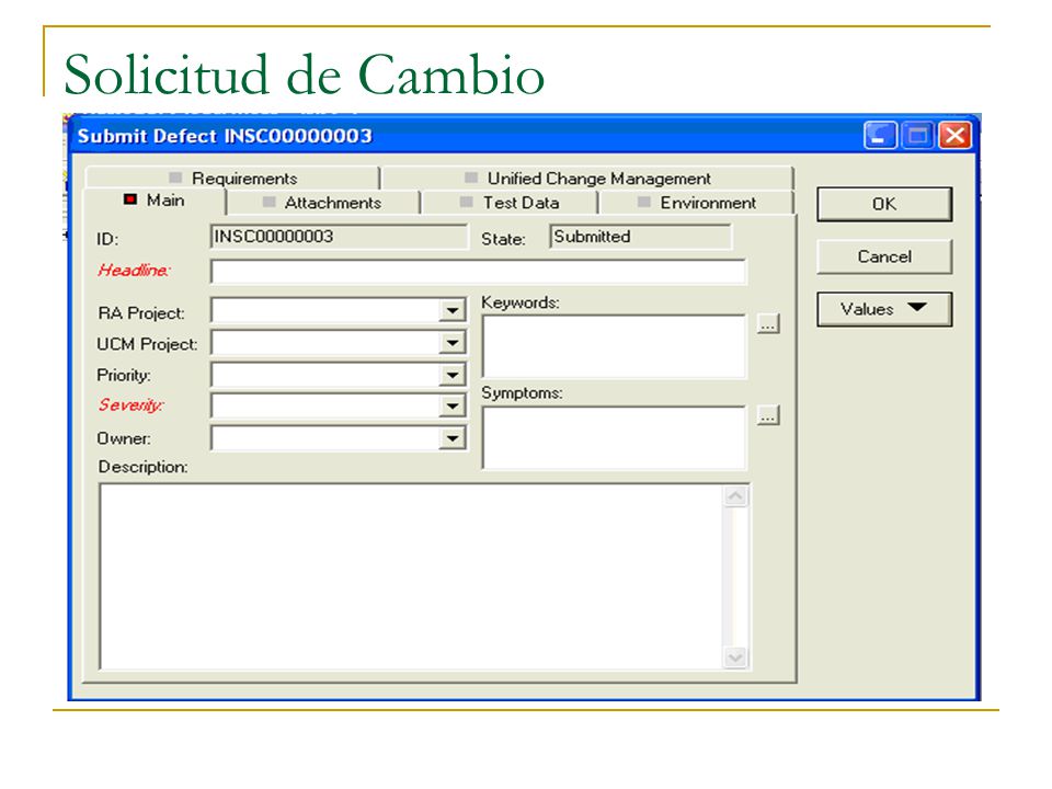 Solicitud de Cambio