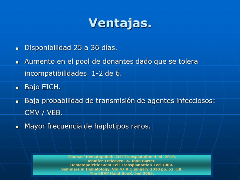 Ventajas. Disponibilidad 25 a 36 días.
