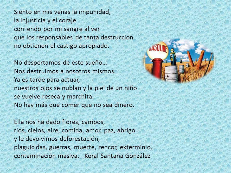 Siento en mis venas la impunidad, la injusticia y el coraje corriendo por mi sangre al ver que los responsables de tanta destrucción no obtienen el castigo apropiado.