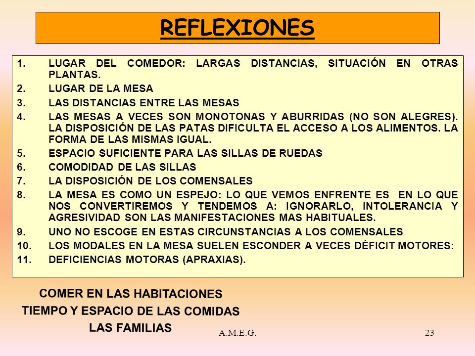COMER EN LAS HABITACIONES TIEMPO Y ESPACIO DE LAS COMIDAS
