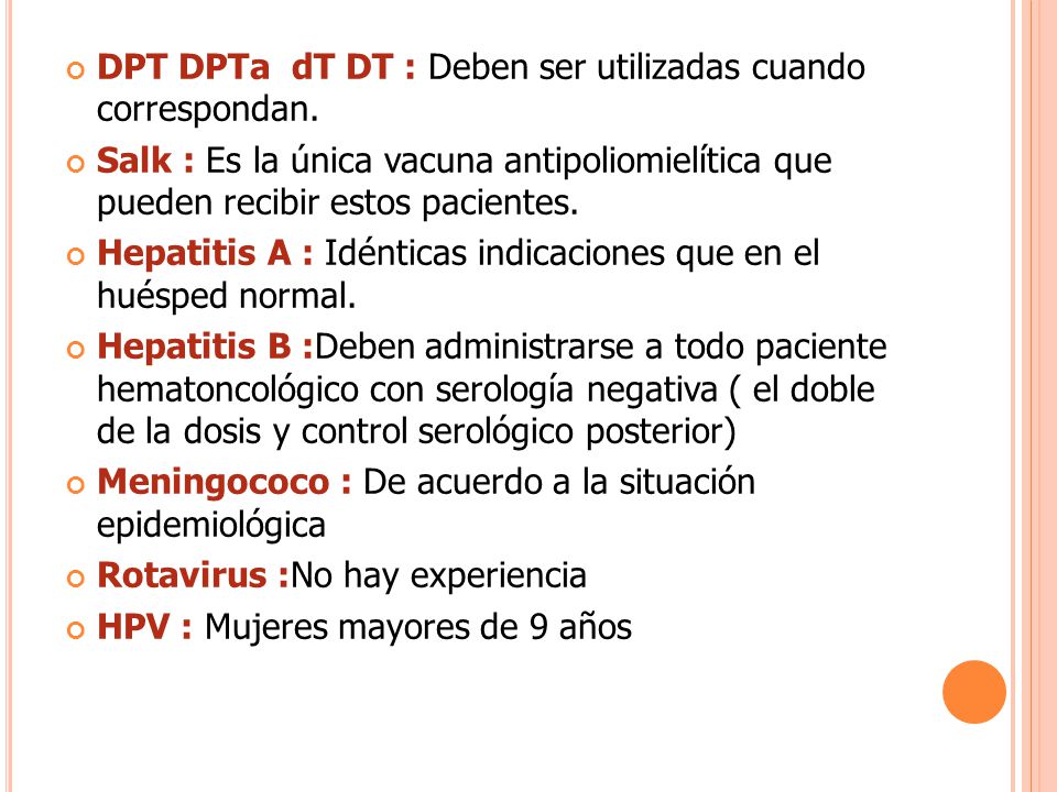 DPT DPTa dT DT : Deben ser utilizadas cuando correspondan.