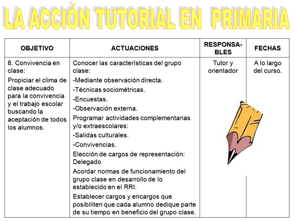 LA ACCIÓN TUTORIAL EN PRIMARIA