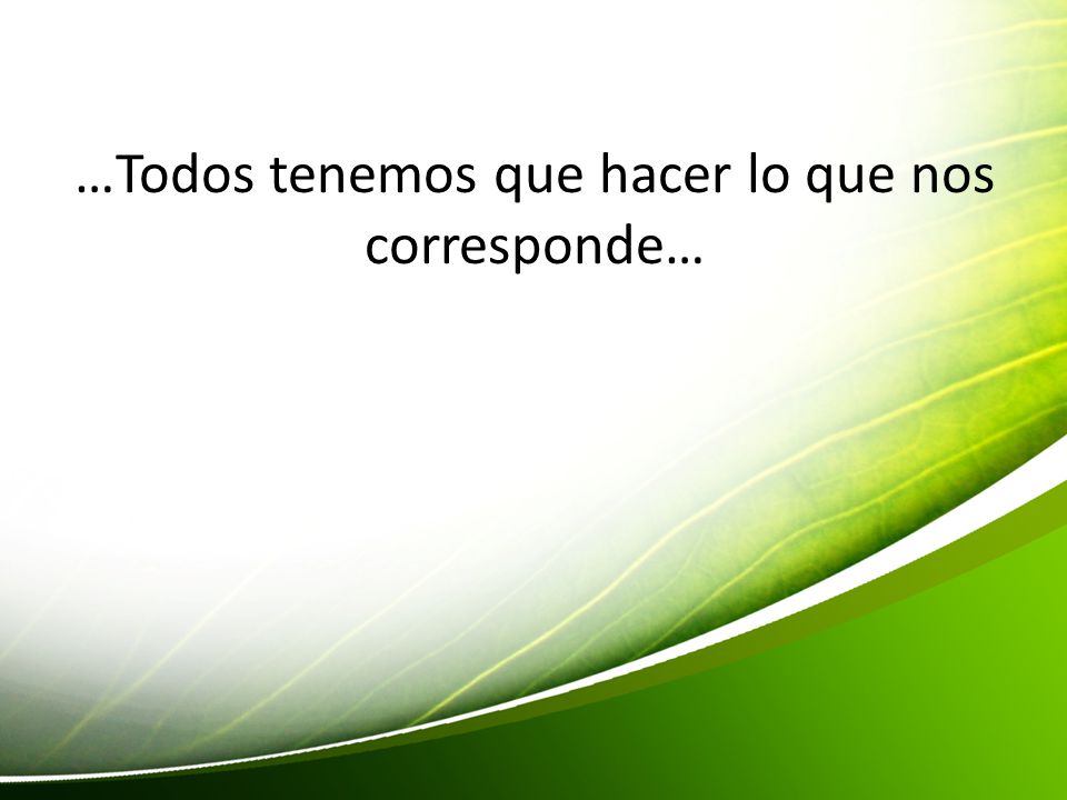 …Todos tenemos que hacer lo que nos corresponde…