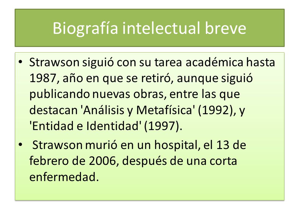 Biografía intelectual breve