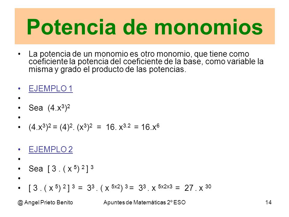 Apuntes de Matemáticas 2º ESO