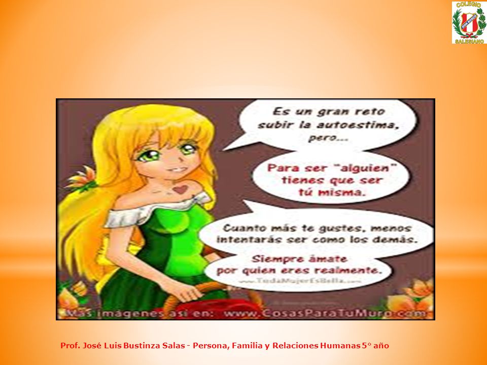 Prof. José Luis Bustinza Salas - Persona, Familia y Relaciones Humanas 5° año
