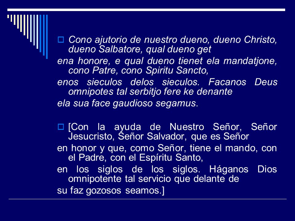 Cono ajutorio de nuestro dueno, dueno Christo, dueno Salbatore, qual dueno get