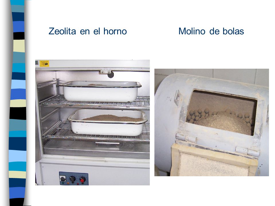 Zeolita en el horno Molino de bolas