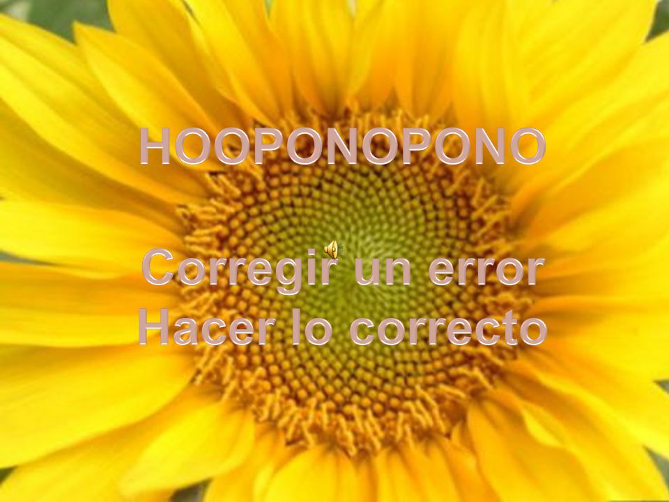 HOOPONOPONO Corregir un error Hacer lo correcto
