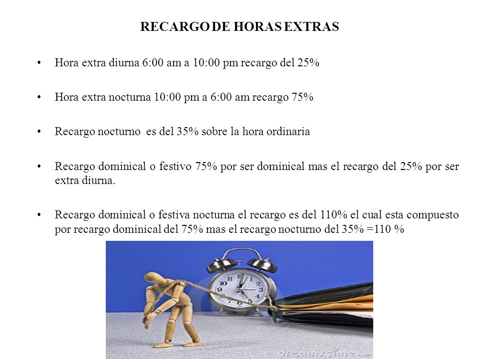RECARGO DE HORAS EXTRAS