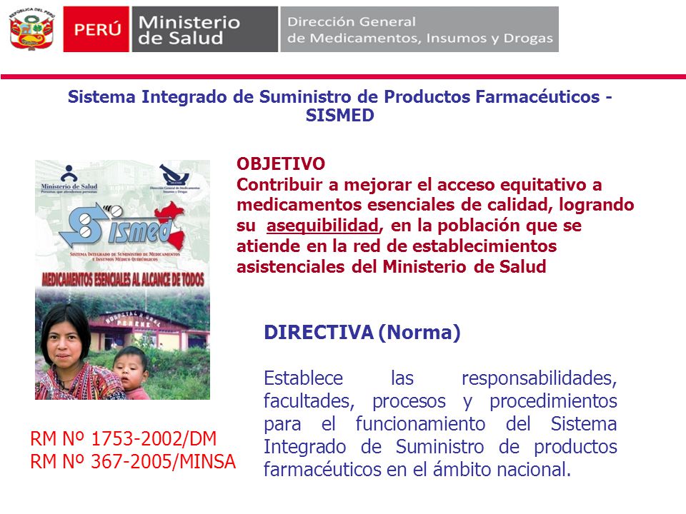 Sistema Integrado de Suministro de Productos Farmacéuticos - SISMED