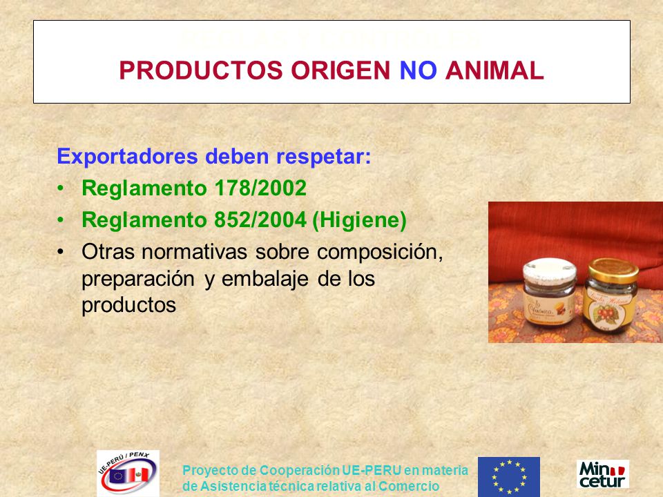 REGLAS Y CONTROLES PRODUCTOS ORIGEN NO ANIMAL