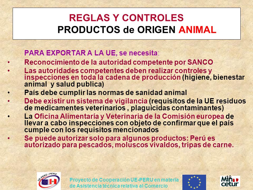 REGLAS Y CONTROLES PRODUCTOS de ORIGEN ANIMAL