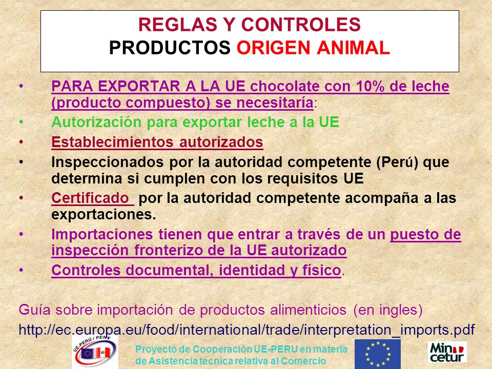 REGLAS Y CONTROLES PRODUCTOS ORIGEN ANIMAL