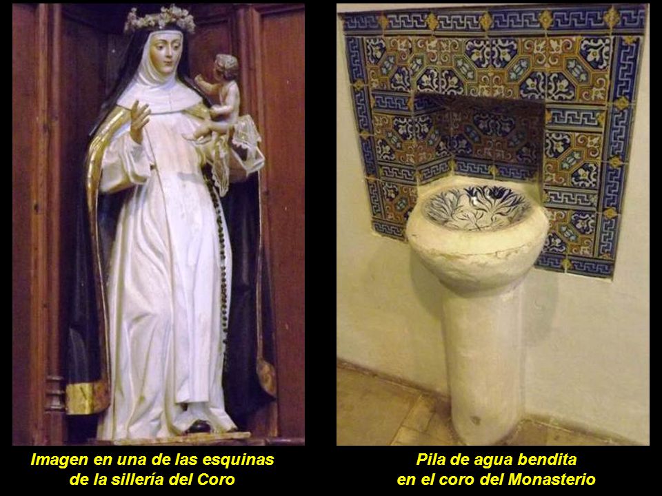 Imagen en una de las esquinas en el coro del Monasterio