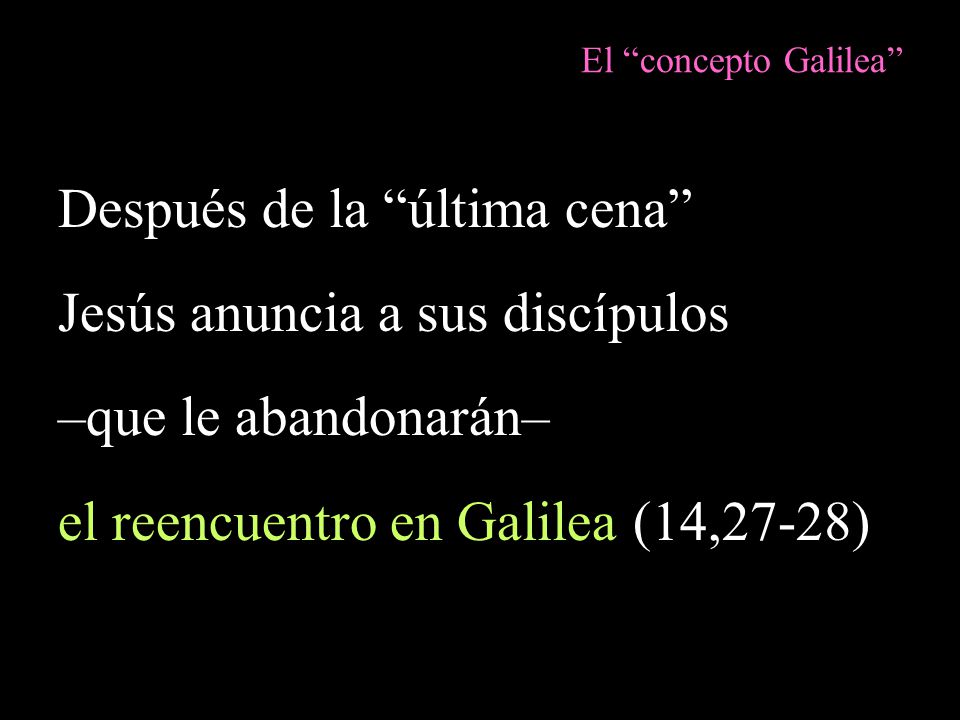 Después de la última cena Jesús anuncia a sus discípulos