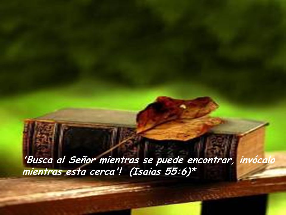 Busca al Señor mientras se puede encontrar, invócalo mientras esta cerca ! (Isaias 55:6)*