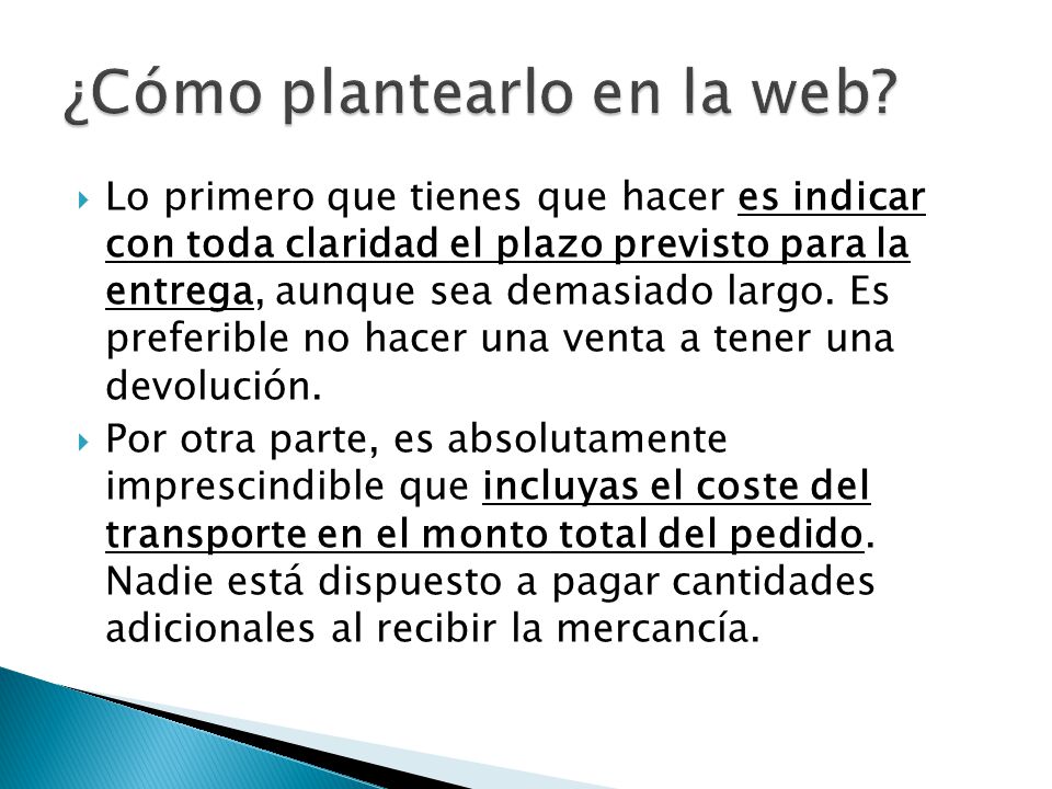 ¿Cómo plantearlo en la web